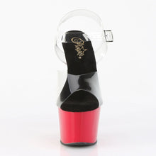 Load image into Gallery viewer, Tacones Pleaser ADORE-708 Transparente Negro Rojo

