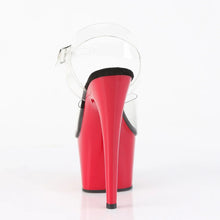 Load image into Gallery viewer, Tacones Pleaser ADORE-708 Transparente Negro Rojo
