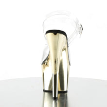 Cargar imagen en el visor de la galería, Tacones Pleaser ADORE-708 Transparente Dorado Cromo
