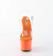 Load image into Gallery viewer, Tacones Pleaser ADORE-708 Transparente Naranja
