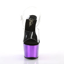 Cargar imagen en el visor de la galería, Tacones Pleaser ADORE-708 Transparente Morado Cromo
