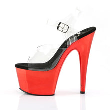 Cargar imagen en el visor de la galería, Tacones Pleaser ADORE-708 Transparente Rojo Cromo
