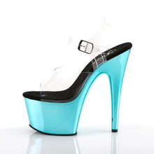 Cargar imagen en el visor de la galería, Tacones Pleaser ADORE-708 Transparente Turquoise Cromo
