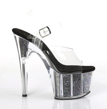 Cargar imagen en el visor de la galería, Tacones Pleaser ADORE-708CG Transparente Negro Confetti
