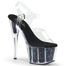 Cargar imagen en el visor de la galería, Tacones Pleaser ADORE-708CG Transparente Negro Confetti
