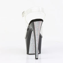 Cargar imagen en el visor de la galería, Tacones Pleaser ADORE-708CRS-2 Transparente Negro Plata
