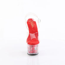 Cargar imagen en el visor de la galería, Tacones Pleaser ADORE-708FL Transparente Rojo Flowers
