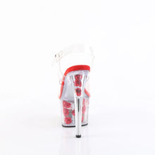 Cargar imagen en el visor de la galería, Tacones Pleaser ADORE-708FL Transparente Rojo Flowers
