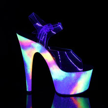 Load image into Gallery viewer, Tacones Pleaser ADORE-708GXY Transparente Neon Galaxy
