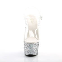 Cargar imagen en el visor de la galería, Tacones Pleaser ADORE-708LG Transparente Plata Purpurina
