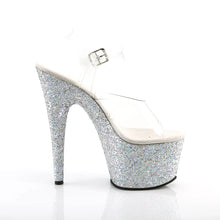 Cargar imagen en el visor de la galería, Tacones Pleaser ADORE-708LG Transparente Plata Purpurina

