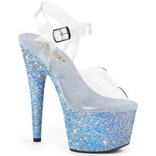 Carregar imagem no visualizador da galeria, Tacones Pleaser ADORE-708LG Transparente B. Azul

