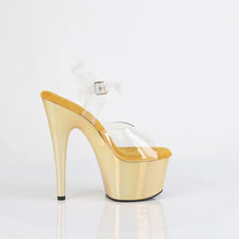 Cargar imagen en el visor de la galería, Tacones Pleaser ADORE-708LQ Transparente Liquid Dorado
