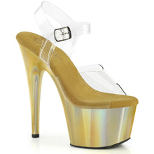 Cargar imagen en el visor de la galería, Tacones Pleaser ADORE-708LQ Transparente Liquid Dorado
