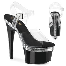 Load image into Gallery viewer, Tacones Pleaser ADORE-708MLS Transparente Negro
