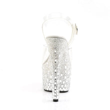 Cargar imagen en el visor de la galería, Tacones Pleaser ADORE-708MR-5 Transparente Blanco Plata
