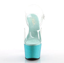 Carregar imagem no visualizador da galeria, Tacones Pleaser ADORE-708OMBRE Transparente Aguamarina Azul
