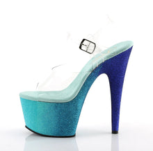 Carregar imagem no visualizador da galeria, Tacones Pleaser ADORE-708OMBRE Transparente Aguamarina Azul
