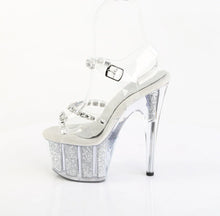 Load image into Gallery viewer, Tacones Pleaser ADORE-708PREM-STNG Transparente Plata Purpurina
