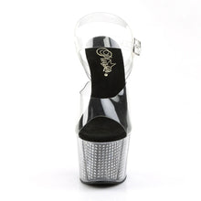 Load image into Gallery viewer, Tacones Pleaser ADORE-708SRS Transparente Negro
