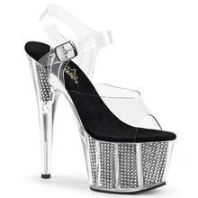 Load image into Gallery viewer, Tacones Pleaser ADORE-708SRS Transparente Negro
