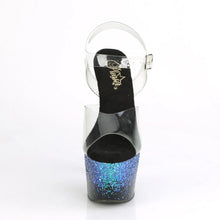 Carregar imagem no visualizador da galeria, Tacones Pleaser ADORE-708SS Transparente Negro Azul
