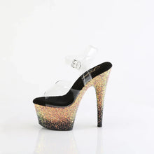 Cargar imagen en el visor de la galería, Tacones Pleaser ADORE-708SS Transparente Negro Dusty
