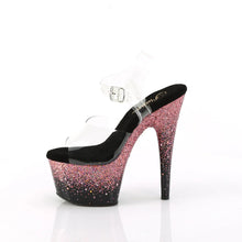 Load image into Gallery viewer, Tacones Pleaser ADORE-708SS Transparente Negro Rosa
