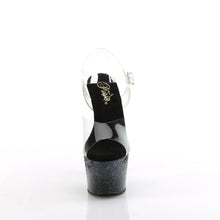 Cargar imagen en el visor de la galería, Tacones Pleaser ADORE-708SS Transparente Negro Purpurina

