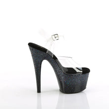 Cargar imagen en el visor de la galería, Tacones Pleaser ADORE-708SS Transparente Negro Purpurina
