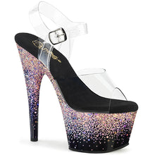 Cargar imagen en el visor de la galería, Tacones Pleaser ADORE-708SS Transparente Negro Dusty
