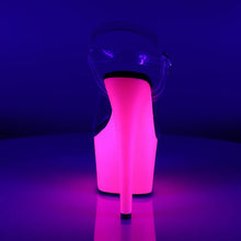 Cargar imagen en el visor de la galería, Tacones Pleaser ADORE-708UV Transparente Neon Rosa
