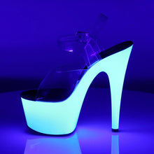 Cargar imagen en el visor de la galería, Tacones Pleaser ADORE-708UV Transparente Neon Blanco
