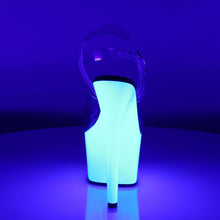 Cargar imagen en el visor de la galería, Tacones Pleaser ADORE-708UV Transparente Neon Blanco

