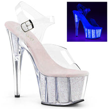 Cargar imagen en el visor de la galería, Tacones Pleaser ADORE-708UVG Transparente Neon Opal
