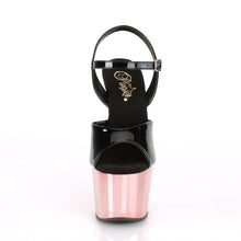 Cargar imagen en el visor de la galería, Tacones Pleaser ADORE-709 - Negro charol / Cromo oro rosa

