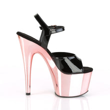 Cargar imagen en el visor de la galería, Tacones Pleaser ADORE-709 - Negro charol / Cromo oro rosa
