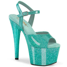 Cargar imagen en el visor de la galería, Tacones Pleaser ADORE-709GP Aguamarina Purpurina Charol
