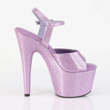 Load image into Gallery viewer, Tacones Pleaser ADORE-709GP Lilac Purpurina Charol
