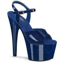 Load image into Gallery viewer, Tacones Pleaser ADORE-709GP Navy Azul Purpurina
