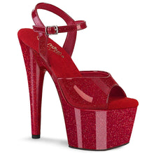 Load image into Gallery viewer, Tacones Pleaser ADORE-709GP Ruby Rojo Purpurina
