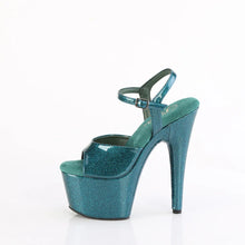 Load image into Gallery viewer, Tacones Pleaser ADORE-709GP Teal Purpurina Charol
