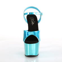 Cargar imagen en el visor de la galería, Tacones Pleaser ADORE-709HGCH Turquoise Hologram Cromo

