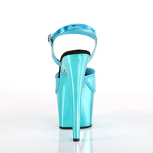 Cargar imagen en el visor de la galería, Tacones Pleaser ADORE-709HGCH Turquoise Hologram Cromo
