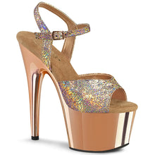 Cargar imagen en el visor de la galería, Tacones Pleaser ADORE-709HM Oro Rosa Holo
