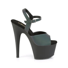 Carregar imagem no visualizador da galeria, Tacones Pleaser ADORE-709REFL Verde Reflective Negro
