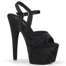 Load image into Gallery viewer, Tacones Pleaser ADORE-709WR Negro Shimmering Fabric
