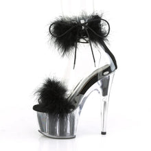 Load image into Gallery viewer, Tacones Pleaser ADORE-724F Transparente Negro Fur
