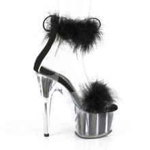 Load image into Gallery viewer, Tacones Pleaser ADORE-724F Transparente Negro Fur
