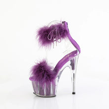 Load image into Gallery viewer, Tacones Pleaser ADORE-724F Transparente Morado Fur
